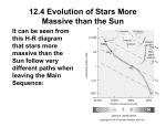 12.4 Evolution of Stars More Massive than the Sun