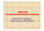 COMP5426 Parallel and Distributed Computing Distributed Systems