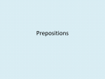 Prepositions - Gordon State College