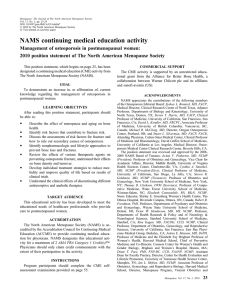 NAMS continuing medical education activity