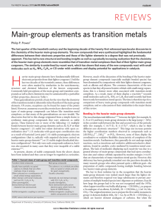 Main-group elements as transition metals