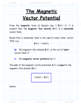 The Magnetic Vector Potential