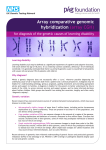 Array comparative genomic hybridization (array