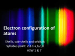 Electron configuration of atoms