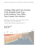 Geologic Map and Cross Sections of the Embudo Fault Zone in the