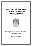 AUSTRALIAN AND NEW ZEALAND COLLEGE OF ANAESTHETISTS