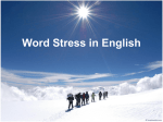 What is Word Stress?
