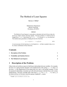 The Method of Least Squares