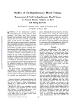 Studies of Cardiopulmonary Blood Volume