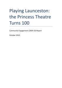 Playing Launceston: the Princess Theatre Turns 100