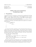 CS243, Logic and Computation Propositional Logic 1 Propositions