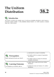 The Uniform Distribution