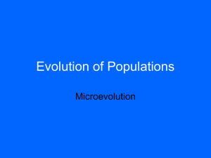 Microevolution notes
