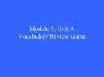 Module 5 Unit A Vocab Jeopardy