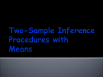 Two-Sample Inference Procedures