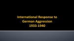 International Response to German Aggression 1933-1940