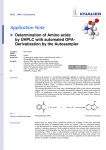 Determination of Amino acids by UHPLC with automated