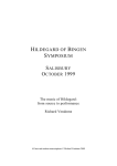 HILDEGARD VON BINGEN - A STUDY OF DYNAMIC MUSICAL