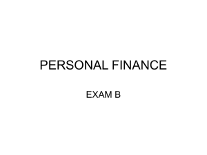 PERSONAL FINANCE TEST B - Cardinal Spellman High School