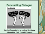 Punctuating Dialogue