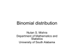 Binomial distribution - University of South Alabama