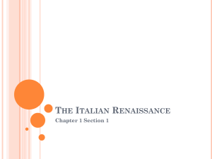 The Italian Renaissance