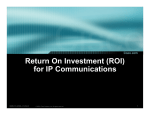 Return On Investment (ROI) for IP Communications