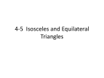 4-5 Isosceles and Equilateral Triangles