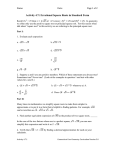 Activity 4.7.1 Irrational Square Roots in Standard Form