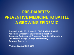 pre-diabetes - Indiana Pharmacists Alliance