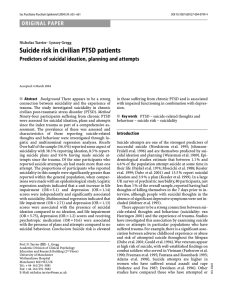 Suicide risk in civilian PTSD patients