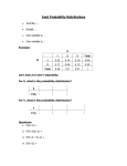 Joint Probability Distributions