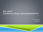Bell Palsy Idiopathic facial mononeuropathy