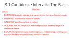 8.1 Confidence Intervals: The Basics