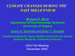 Climate Changes During the Past Millennium