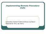 Implementing Remote Procedure Calls
