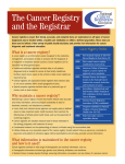 The Cancer Registry and the Registrar