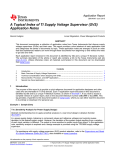 A Topical Index of TI Supply Voltage Supervisor