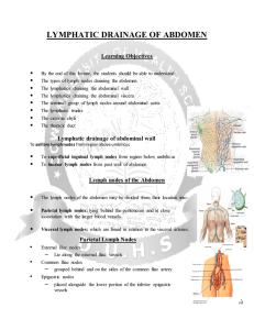 LYMPHATIC DRAINAGE OF ABDOMEN