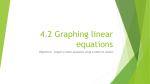 4.2 Graphing linear equations