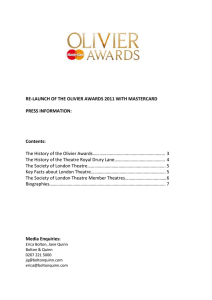 The History of the Olivier Awards…………
