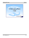 5. Managing Redo Logs