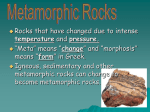 How are metamorphic rocks classified?