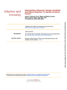 Factors and Natural Selection To Identify Virulence : Genetic