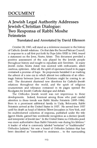 Two Responsa of Rabbi Moshe Feinstein