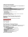 Past Participles Used in Verb Tenses