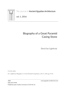 Biography of a Great Pyramid Casing Stone
