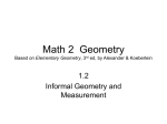 Math 2 Geometry Based on Elementary Geometry, 3rd ed, by