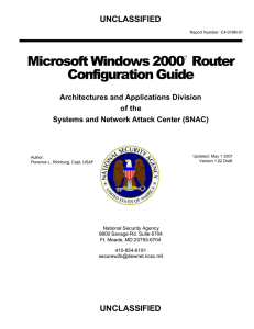 Microsoft Windows 2000? Router Configuration Guide