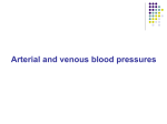 Arterial and venous blood pressures